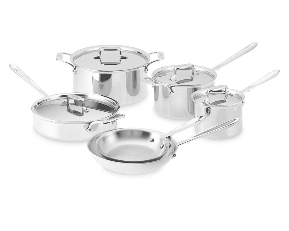 AllClad d5 StainlessSteel 10Piece Cookware Set Williams Sonoma AU